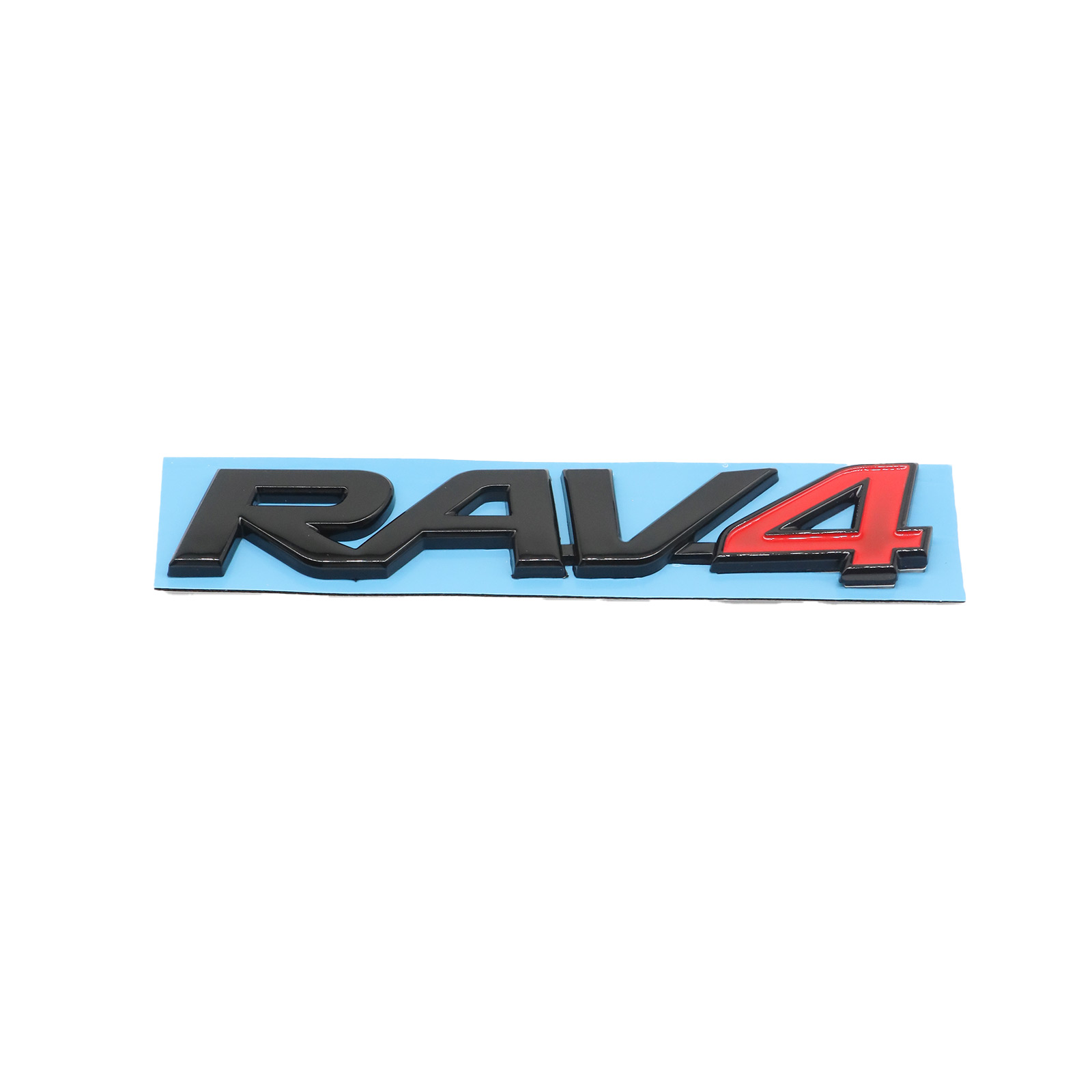 1PC RAV4 ABS 3D Raised  Rav4 Letters Rear Trunk Black Red TOYOTA 75431-0R060