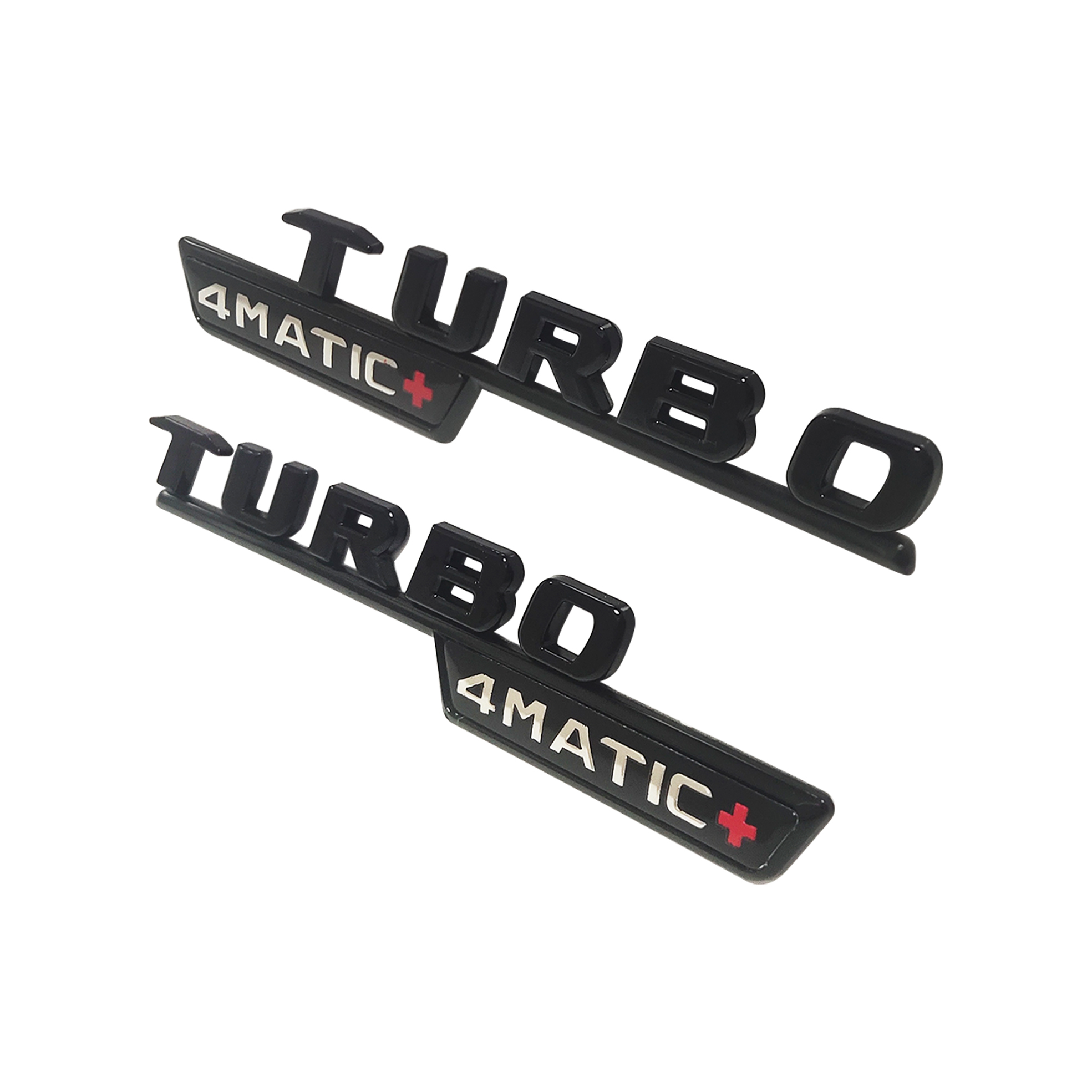 2PCS For AMG E53 CLS53 GLE53 GT53 TURBO 4MATIC+ Plus Fender Badge Gloss Black Mercedes-Benz A 247 817 47 00