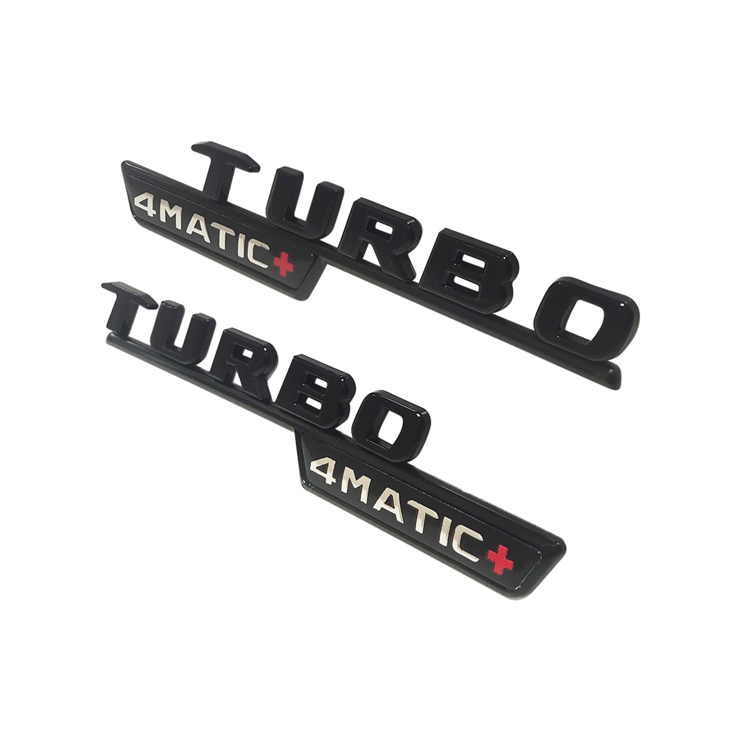 2PCS For AMG E53 CLS53 GLE53 GT53 TURBO 4MATIC+ Plus Fender Badge Gloss Black Mercedes-Benz A 247 817 47 00