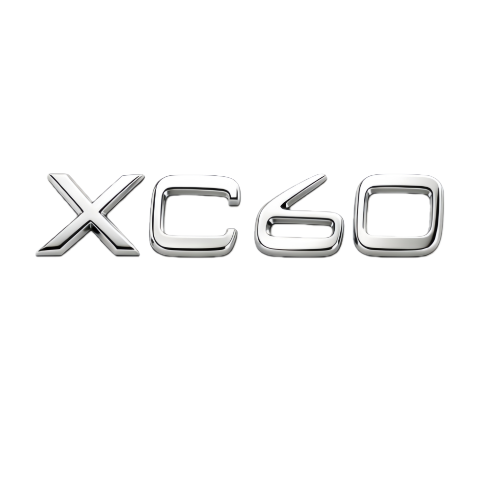 2010-2012 XC60 Chrome Tailgate Letter Gloss Silver Volvo 30778800