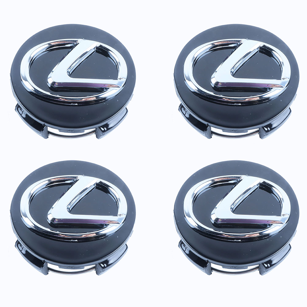4pcs 2006–2015 IS250 Plastic Wheel Center Hub Caps 62mm Black Chrome Toyota 42603-50300