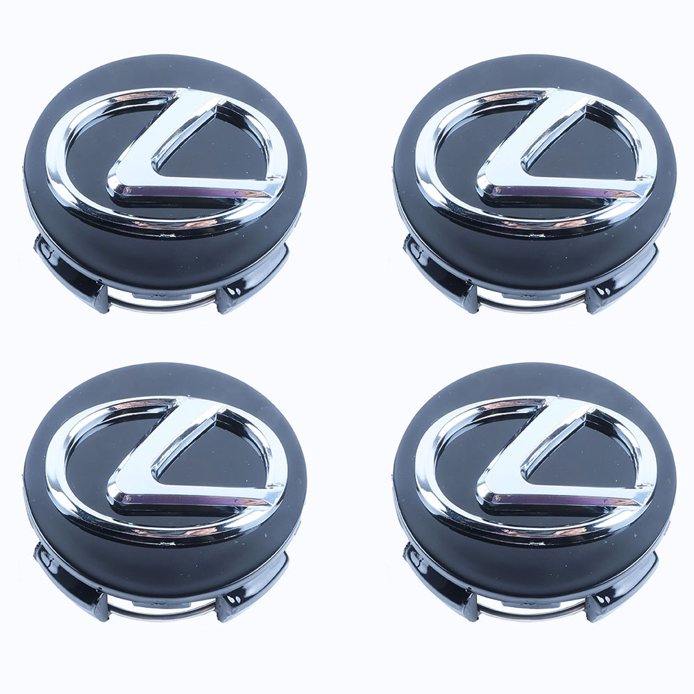 4pcs 2006–2015 IS250 Plastic Wheel Center Hub Caps 62mm Black Chrome Toyota 42603-50300