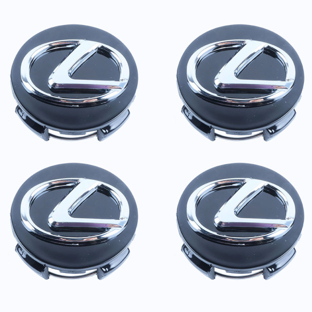 4pcs 2006–2015 IS250 Plastic Wheel Center Hub Caps 62mm Black Chrome Toyota 42603-50300
