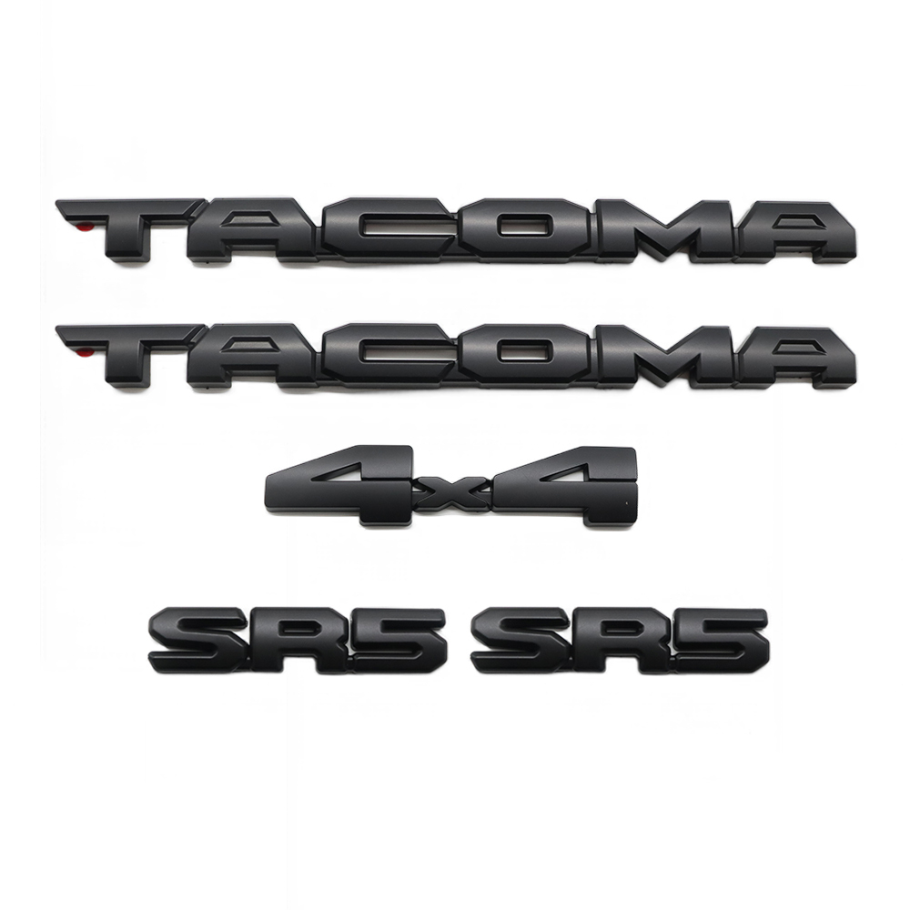 5PCS 2024-2025 Tacoma SR5 4x4 Emblem Overlay Door Side Nameplate Toyota