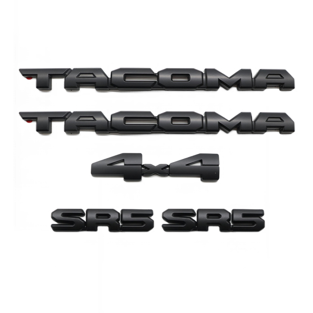 5PCS 2024-2025 Tacoma SR5 4x4 Emblem Overlay Door Side Nameplate Toyota