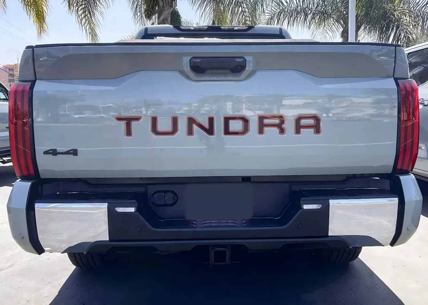1Pc 2022-2026 Tundra Acylic Rear Trunk Tailgate Letters Black Red Toyota
