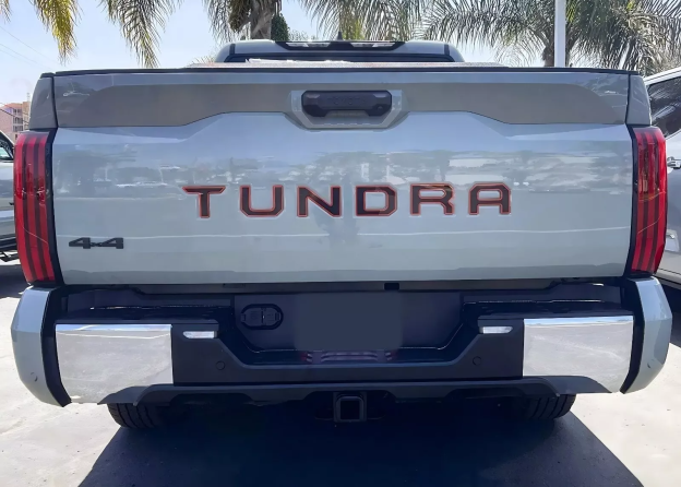 1Pc 2022-2026 Tundra Acylic Rear Trunk Tailgate Letters Black Red Toyota