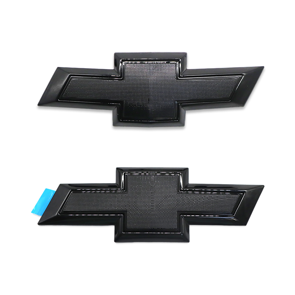 2PCS 2016-2024 Camaro Plastic Front Grille Emblem Gloss Black Chevrolet 84219485 23269466 23216040