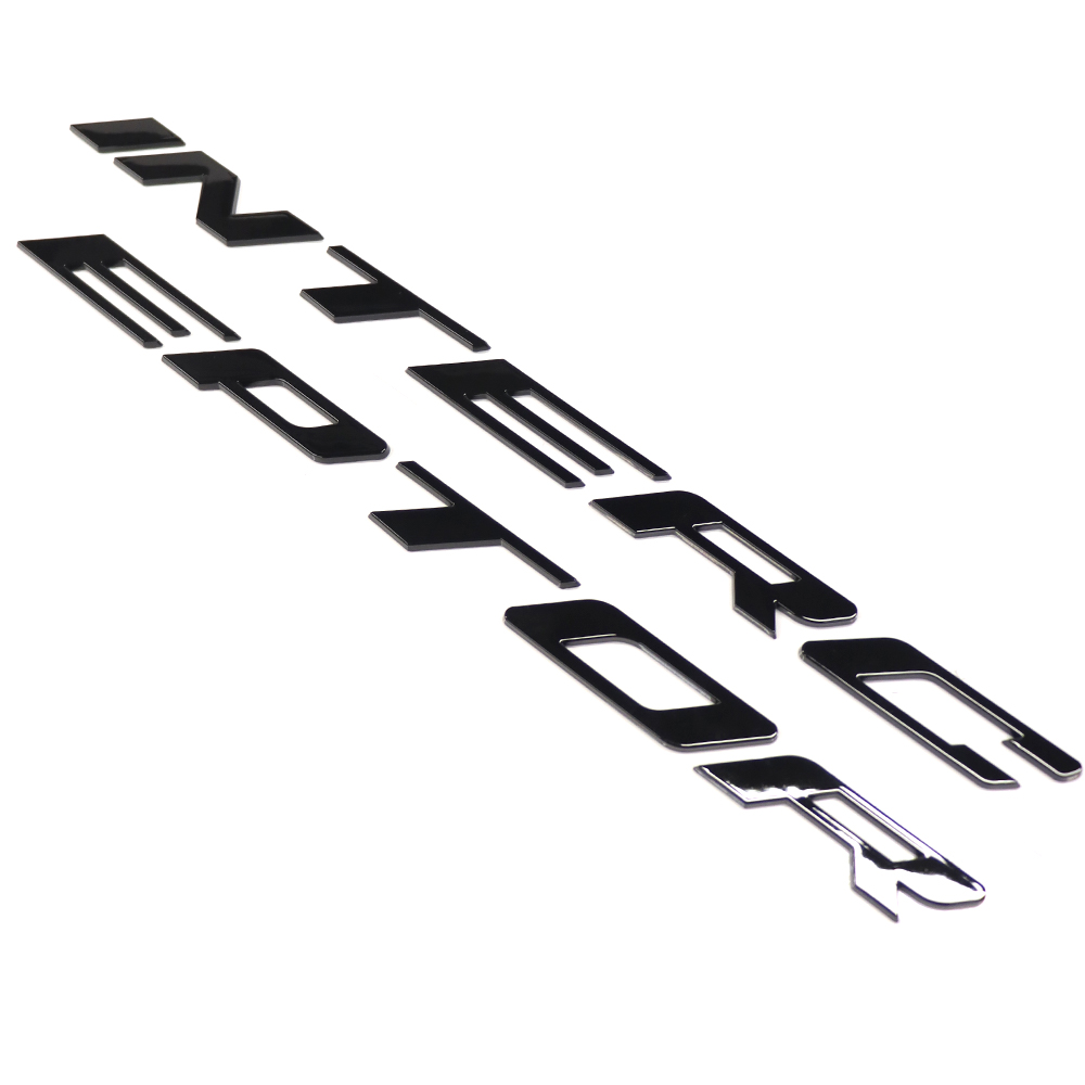 2014-2019 Explorer Interceptor Front Hood Letters ABS Gloss Black Ford 3D Raised Stickers Decals