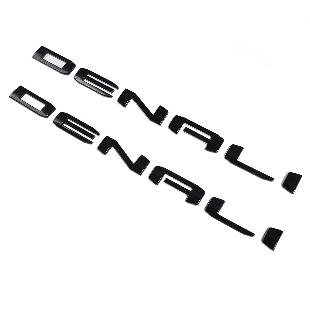 4Pcs 2021-2023 Yukon Yukon XL Plastic 3D Door Side Rear Letters Gloss Black GMC