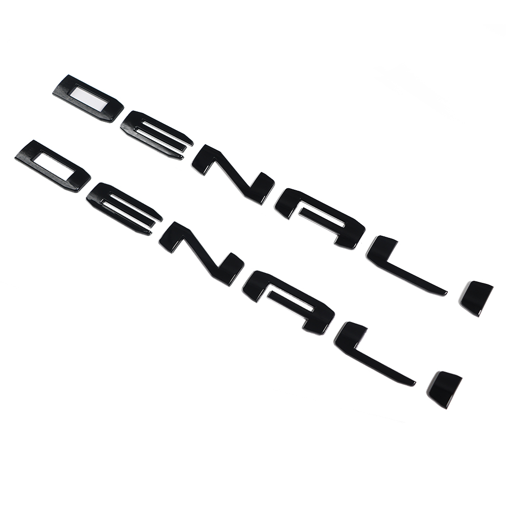4Pcs 2021-2023 Yukon Yukon XL Plastic 3D Door Side Rear Letters Gloss Black GMC
