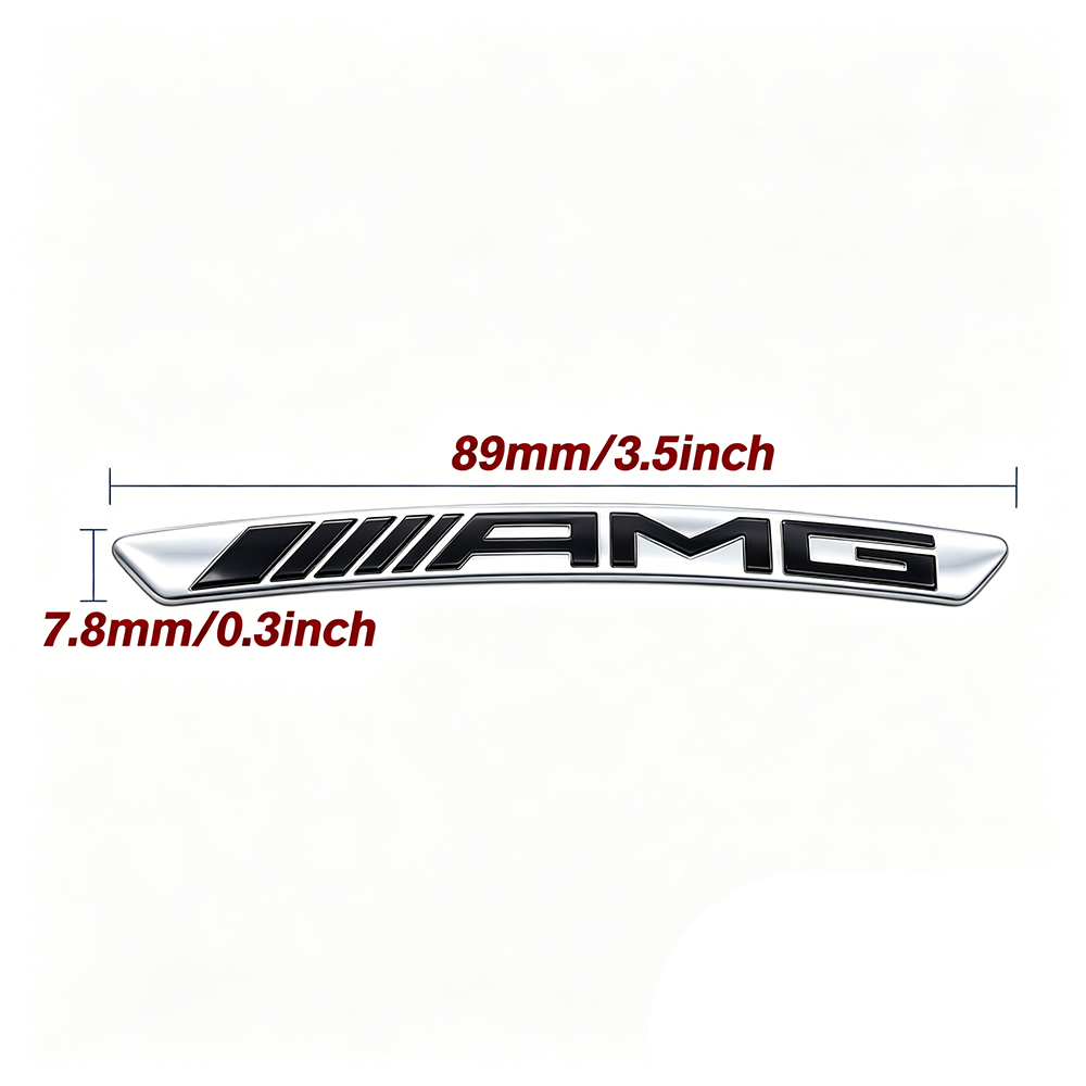 4PCS Fo AMG Sport Aluminum Wheels Rim Sticker Badge Decorate Decal Silver Black Mercedes-Benz