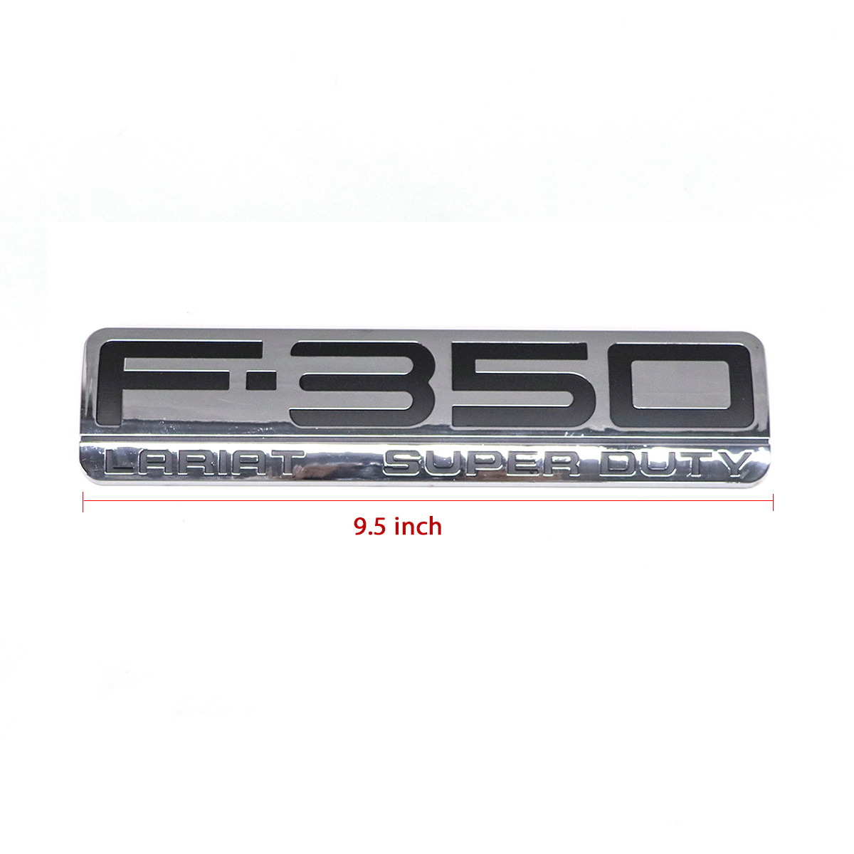 2Pcs 2005-2007 F-350 Lariat Super Duty Fender Badge ABS Chrome Black Ford 3D Sticker Decal Nameplate