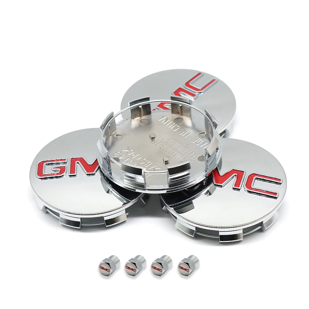 2014-2020 Sierra Yukon Denali Plastic 83mm Wheel Center Cap Chrome Red GMC 20942032 