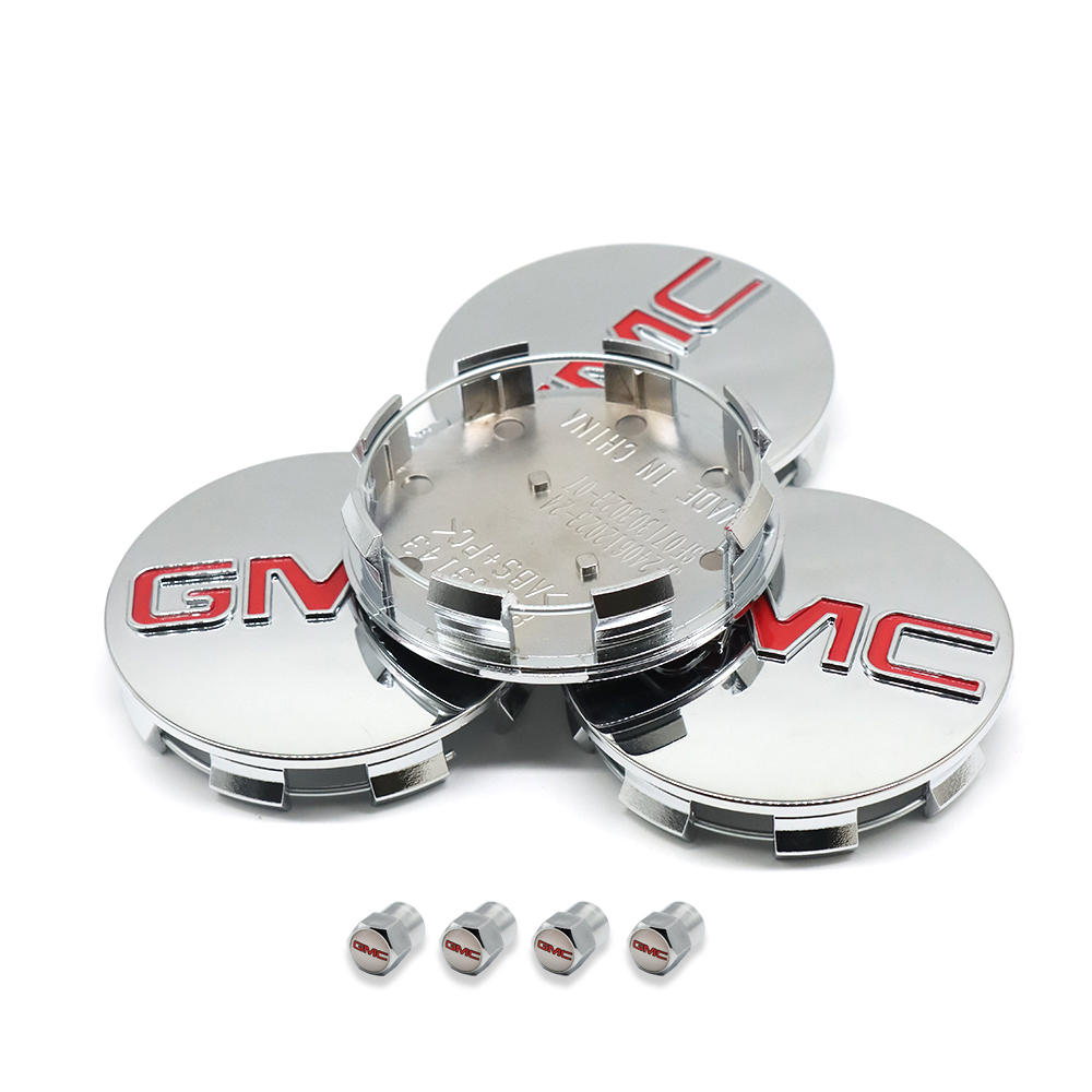 2014-2020 Sierra Yukon Denali Plastic 83mm Wheel Center Cap Chrome Red GMC 20942032 