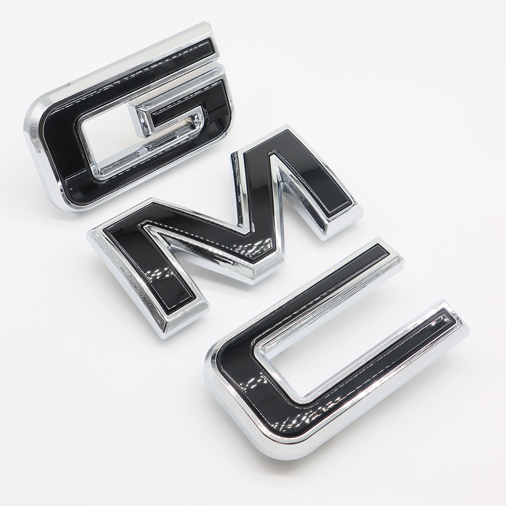 1Pc 2019-2025 Sierra Yukon Canyon ABS Plastic Front Grille Emblem Chrome Black GMC
