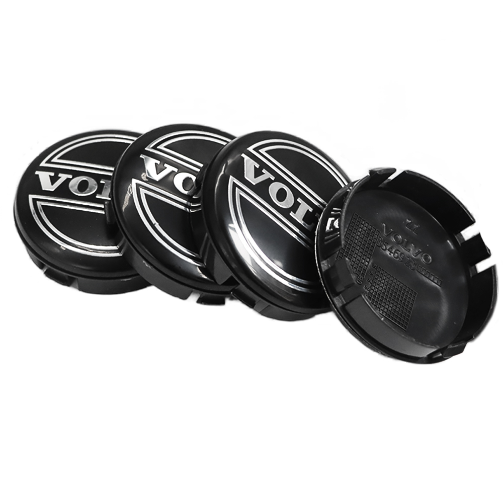 1994-2007 S90 V90 S70 C70 ABS Letter Wheel Center Caps Black Silver Volvo 30666913