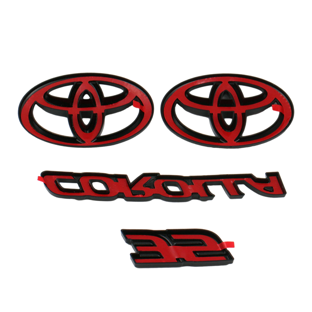 1PC 2020-2025 Corolla SE ABS Plastic 3D Raised Gloss Black Overlay Emblem Gloss Black Toyota  PT948-02201-02