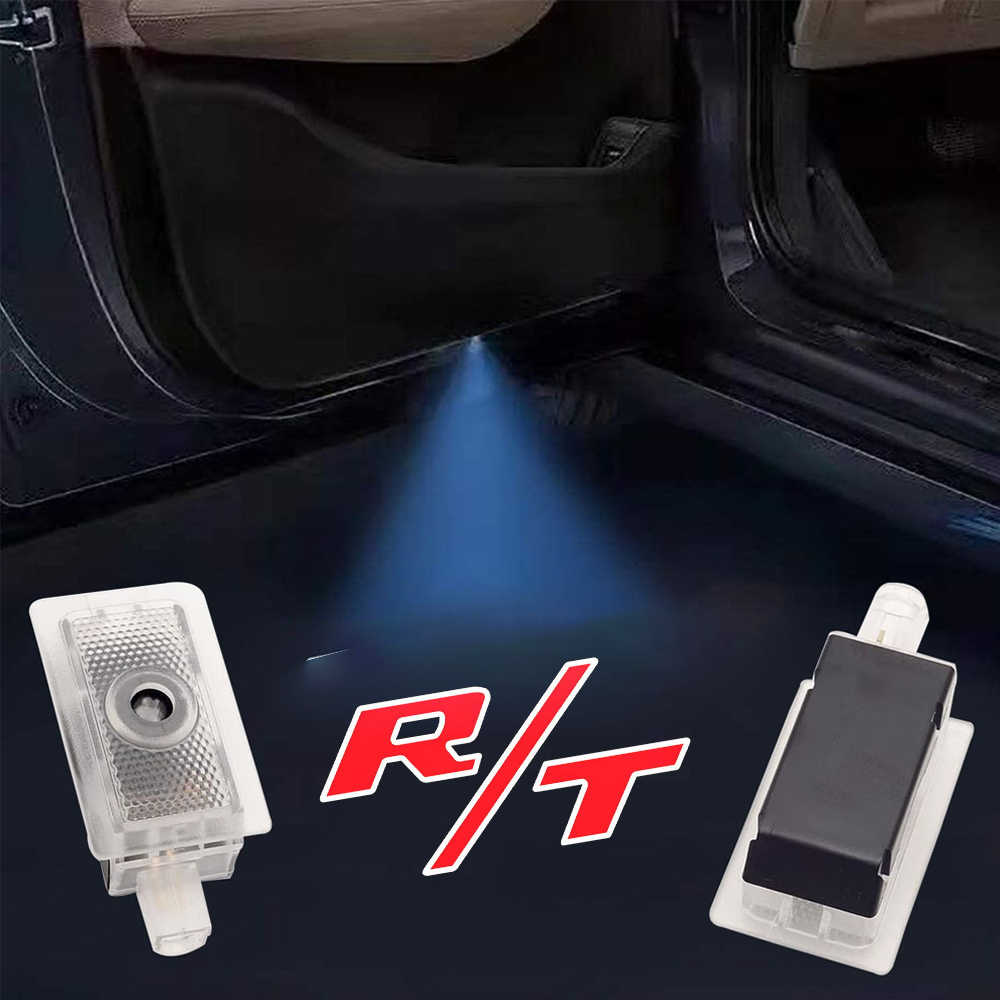 2pcs For 2006-2023 Charger R/T HD Car LED Door Courtesy Puddle projector Light Red Dodge 