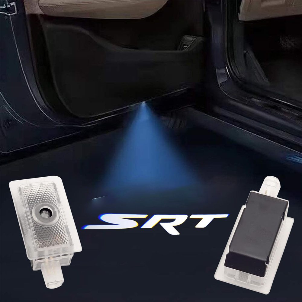 2pcs For 2006-2023 Charger SRT HD Car LED Door Courtesy Puddle projector Light White Dodge 
