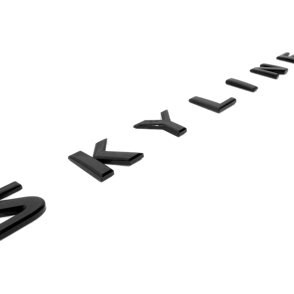 For 1982-2024 Nissan 1990-2024 Infiniti Skyline JDM ABS Rear Trunk Lid Letter Nameplate Gloss Black Infiniti 84895-JL00A