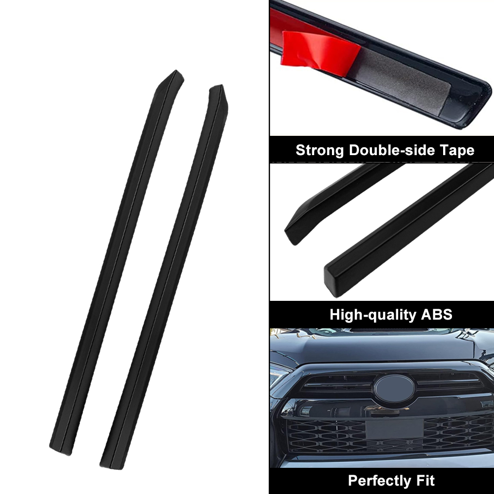 2PCS 2020-2023 4Runner ABS Plastic Front Grill Trim Insert Strip Matte Black Toyota