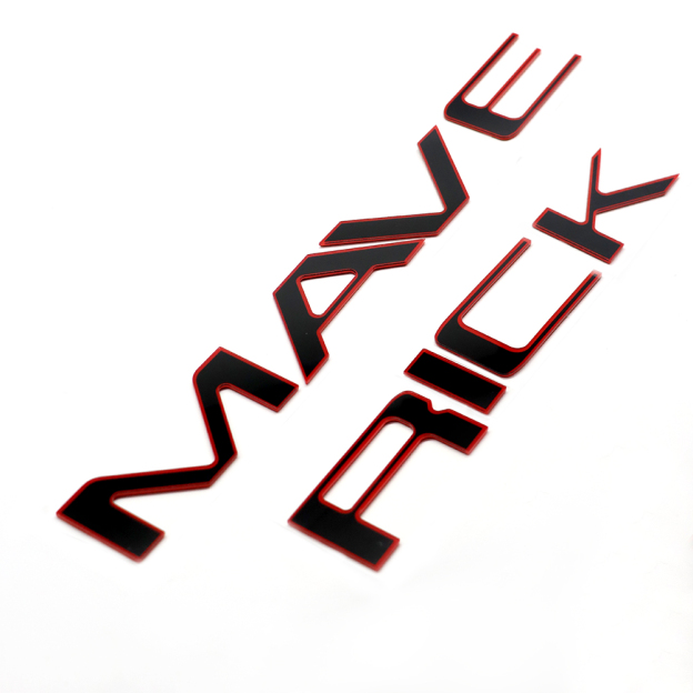 Ford MAVERICK 2022-2023 Letters Rear Tailgate Emblems Nameplate 3D Decal Sticker Balck Red