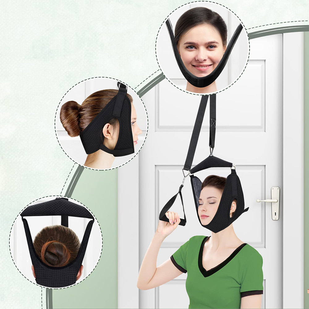 Neck Traction Stretcher Cervical Head Brace Pain Relief Device Home Over Door US