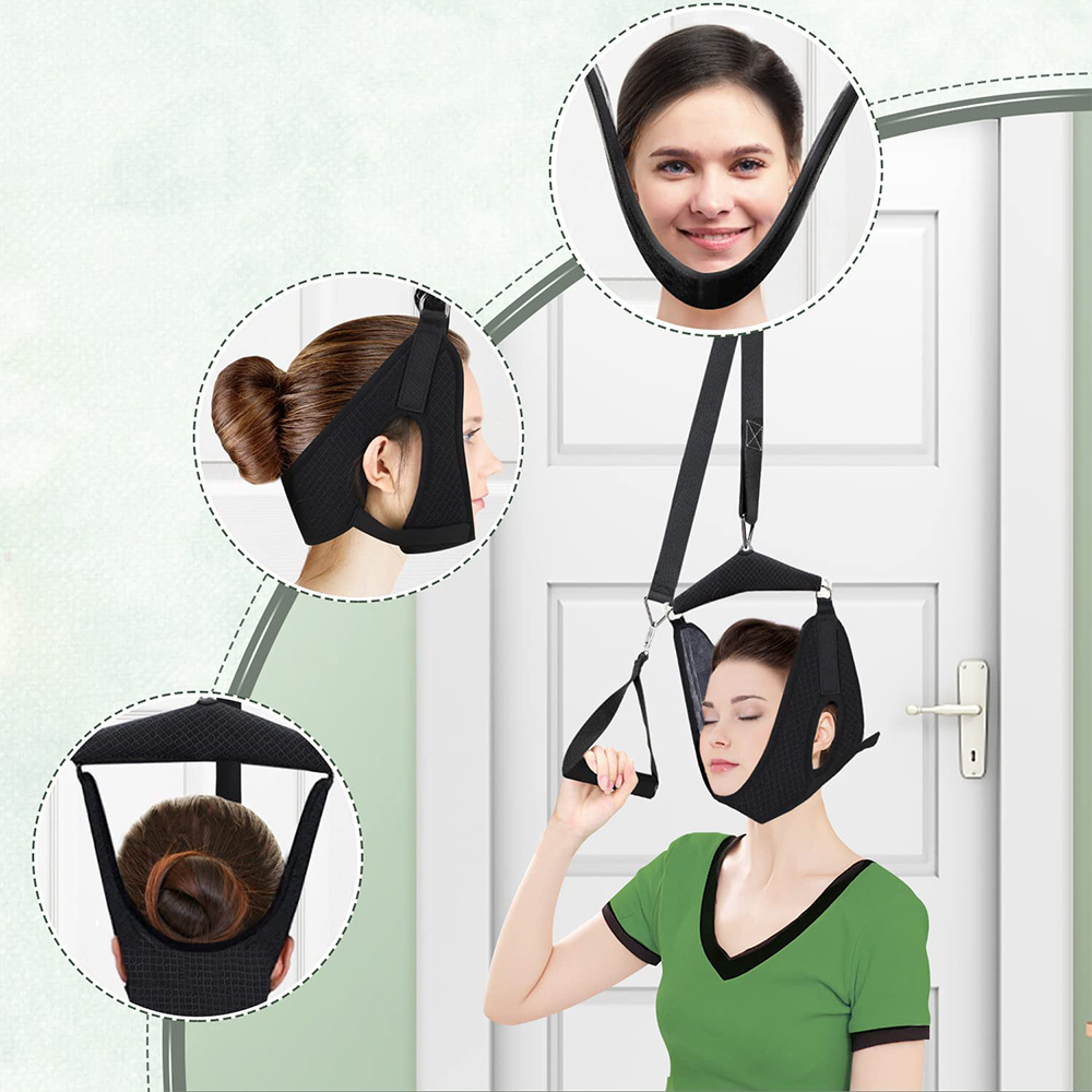 Neck Traction Stretcher Cervical Head Brace Pain Relief Device Home Over Door US