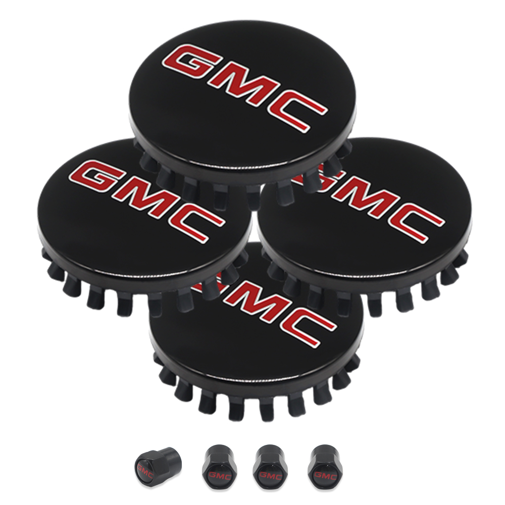  83mm Center Cap&Valve Caps  for GMC Sierra, Yukon & Chevrolet Silverado, Tahoe | OE# 22837060