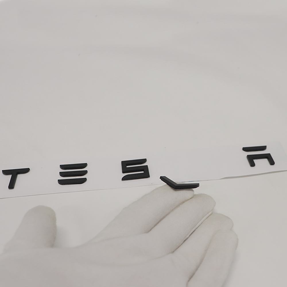 Tesla Model 3/X/Y/S ABS Plastic Tailgate Insert Letters Gloss Black
