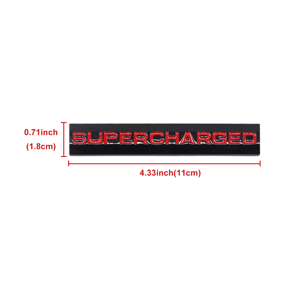1Pcs Land Rover SUPERCHARGED Rear Tailgate Liftgate Letter Badge Metal Black White