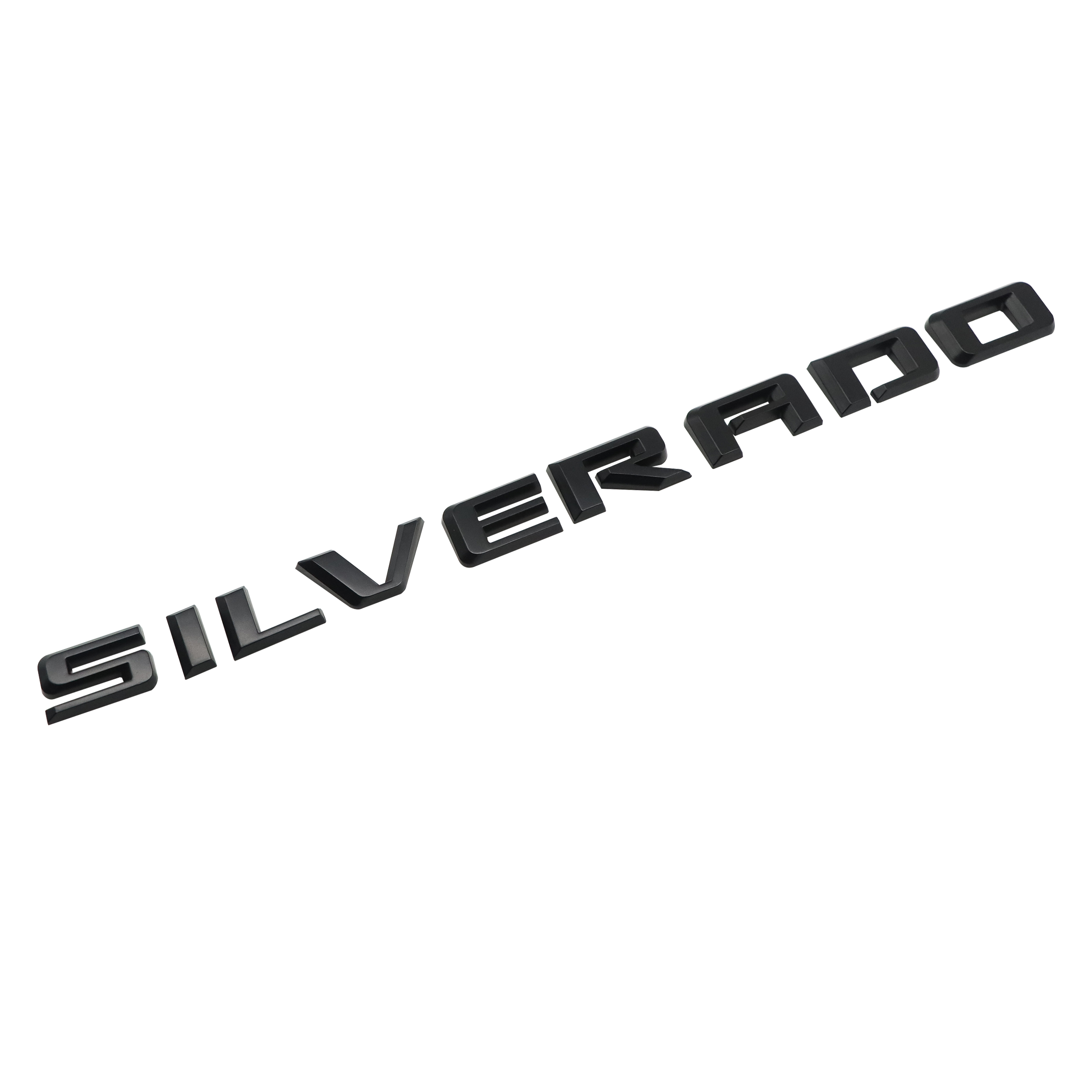 1pcs 2019-2025 Silverado 1500 2500 Plastic Door Fender Letters Matte Black Chevrolet 23400409