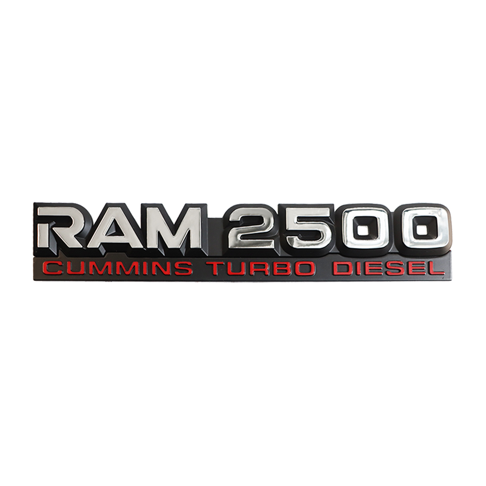 1PC For 1994-2002 RAM 2500 ABS Cummins Turbo Diesel Door Fender Side Badge Nameplate 55295313AB
