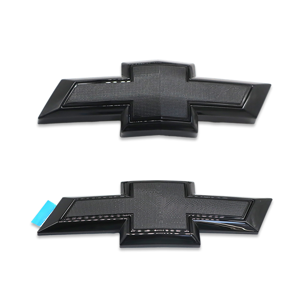 2PCS 2016-2024 Camaro Plastic Front Grille Emblem Gloss Black Chevrolet 84219485 23269466 23216040
