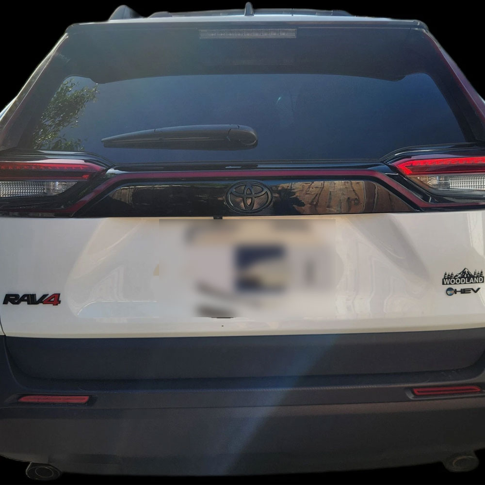 1pc Rav4 Highlander Camry Prius Plastic HEV Rear Tailgate/Door Side Emblem Glossy Black Toyota 75440-47030