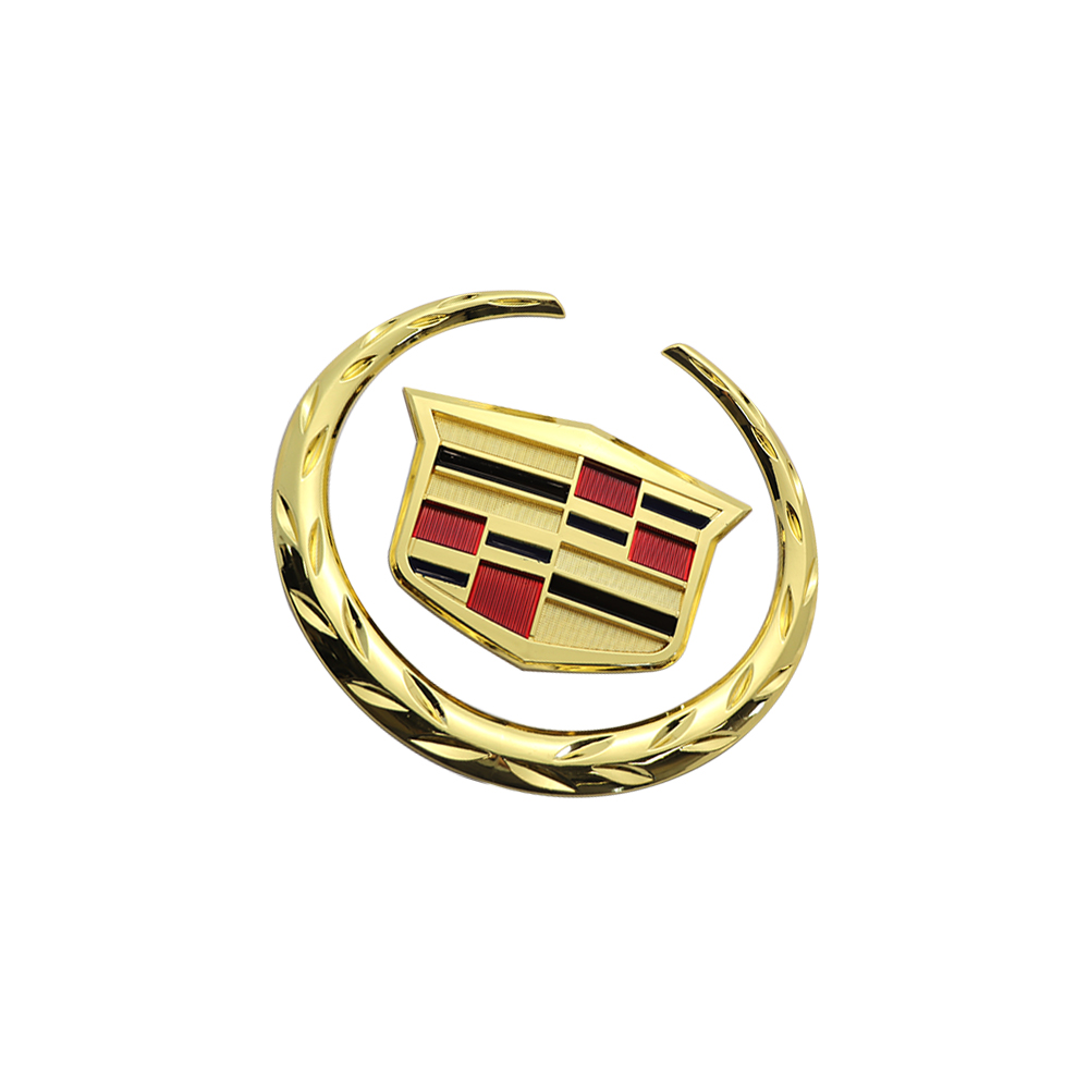 1Pc SRX Escalade CTS CT6 ATS ABS Plastic Front Grille Emblem Gold Cadillac 6.1in