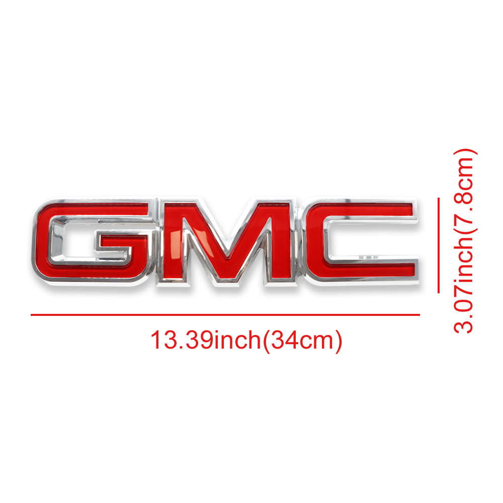 1Pc 2017-2014 Yukon Yukon XL Acadia Plastic Front Grille Emblem Gloss Red GMC 15126352