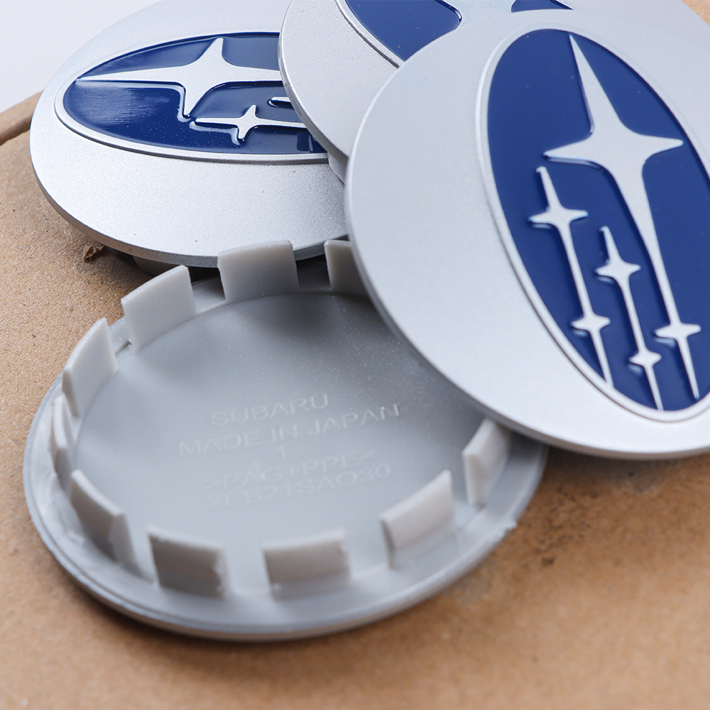 4Pcs 2012-2020 Outback Forester ABS Plastic Wheel Center Caps Rims Silver Blue Subaru 28821SA030X