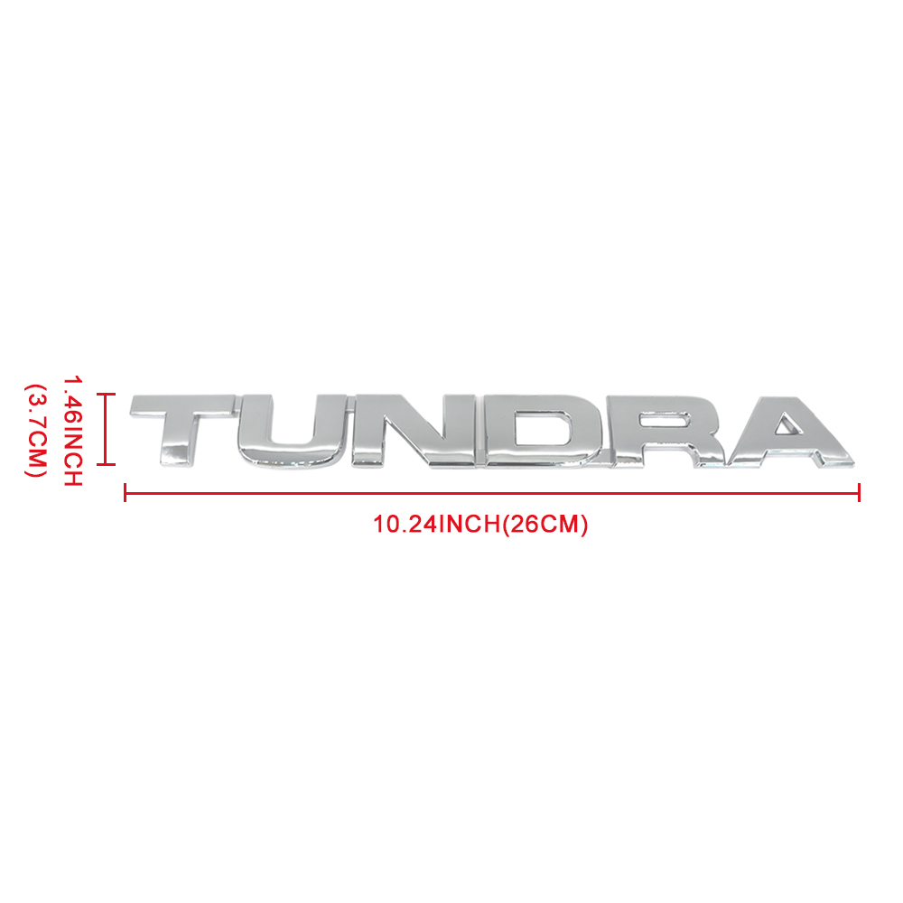2PCS 2007-2013 TUNDRA ABS 3D Side Door Nameplate Letter Gloss Silver Toyota 75471-0C050