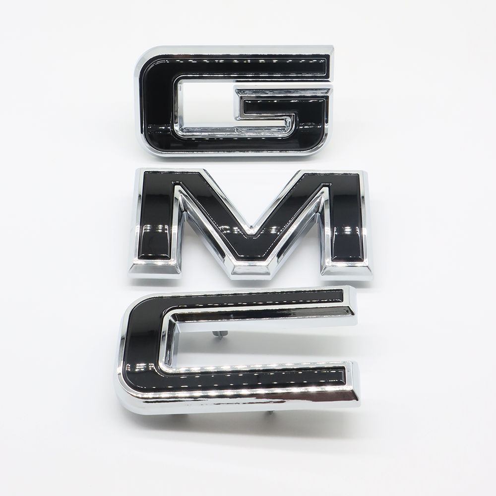 1Pc 2019-2025 Sierra Yukon Canyon ABS Plastic Front Grille Emblem Chrome Black GMC