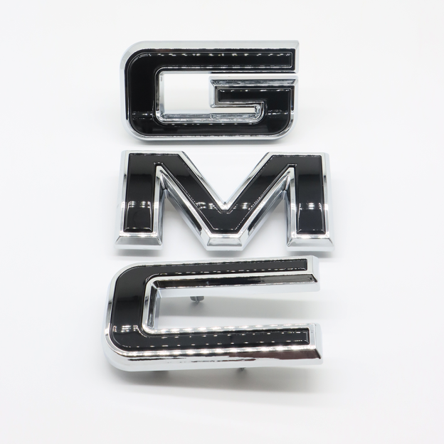 1Pc 2019-2025 Sierra Yukon Canyon ABS Plastic Front Grille Emblem Chrome Black GMC