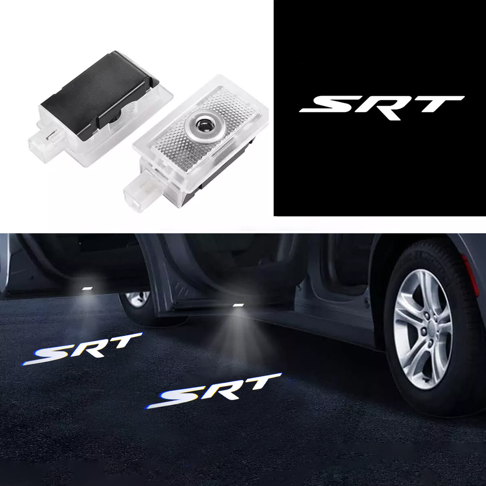 2pcs For 2006-2023 Charger SRT HD Car LED Door Courtesy Puddle projector Light White Dodge 