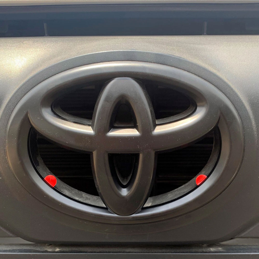 1pc 2022 -2025 Tundra Plastic Front Grille Emblem Overlay Matte Black Toyota PT948-34222-02