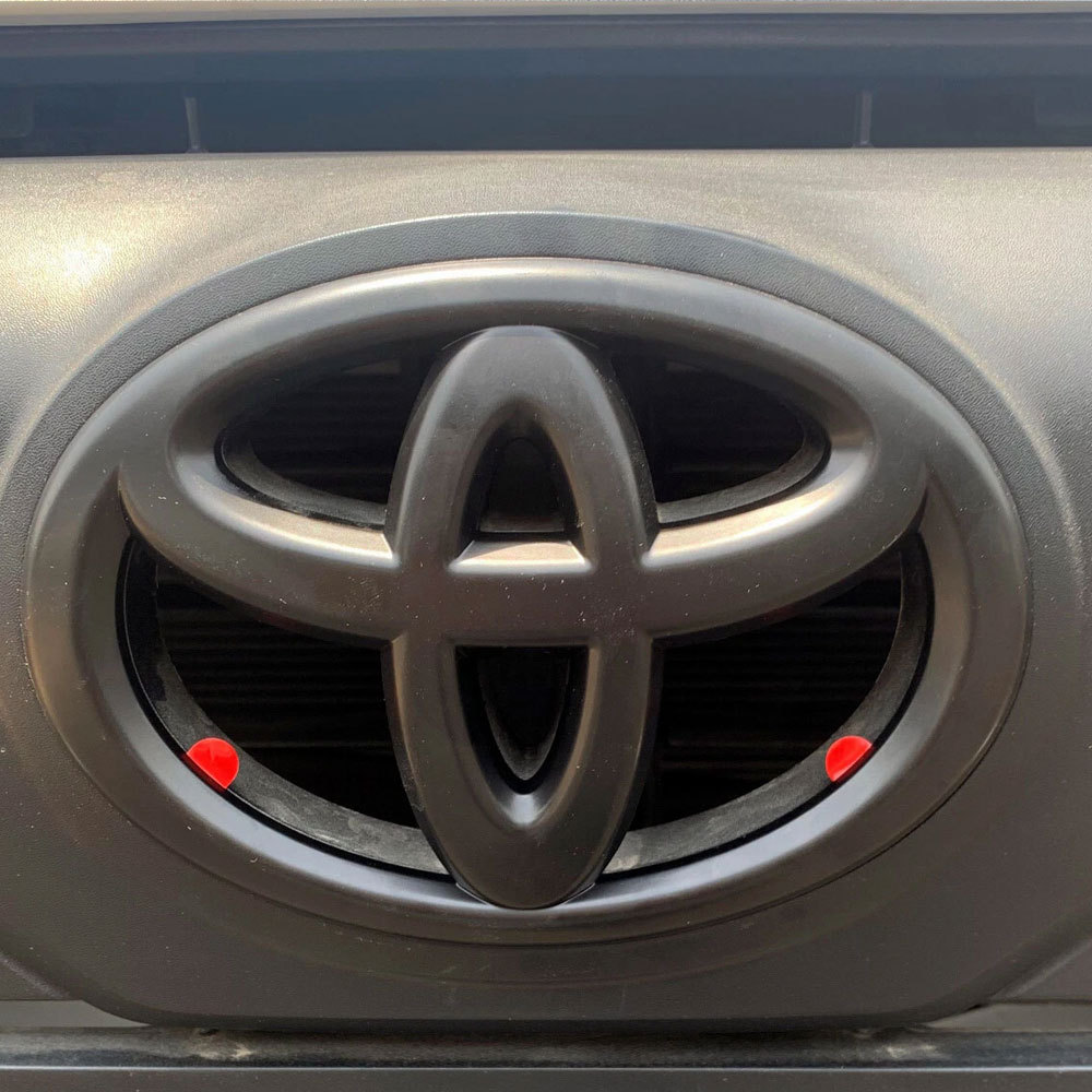 1pc 2022 -2025 Tundra Plastic Front Grille Emblem Overlay Matte Black Toyota PT948-34222-02