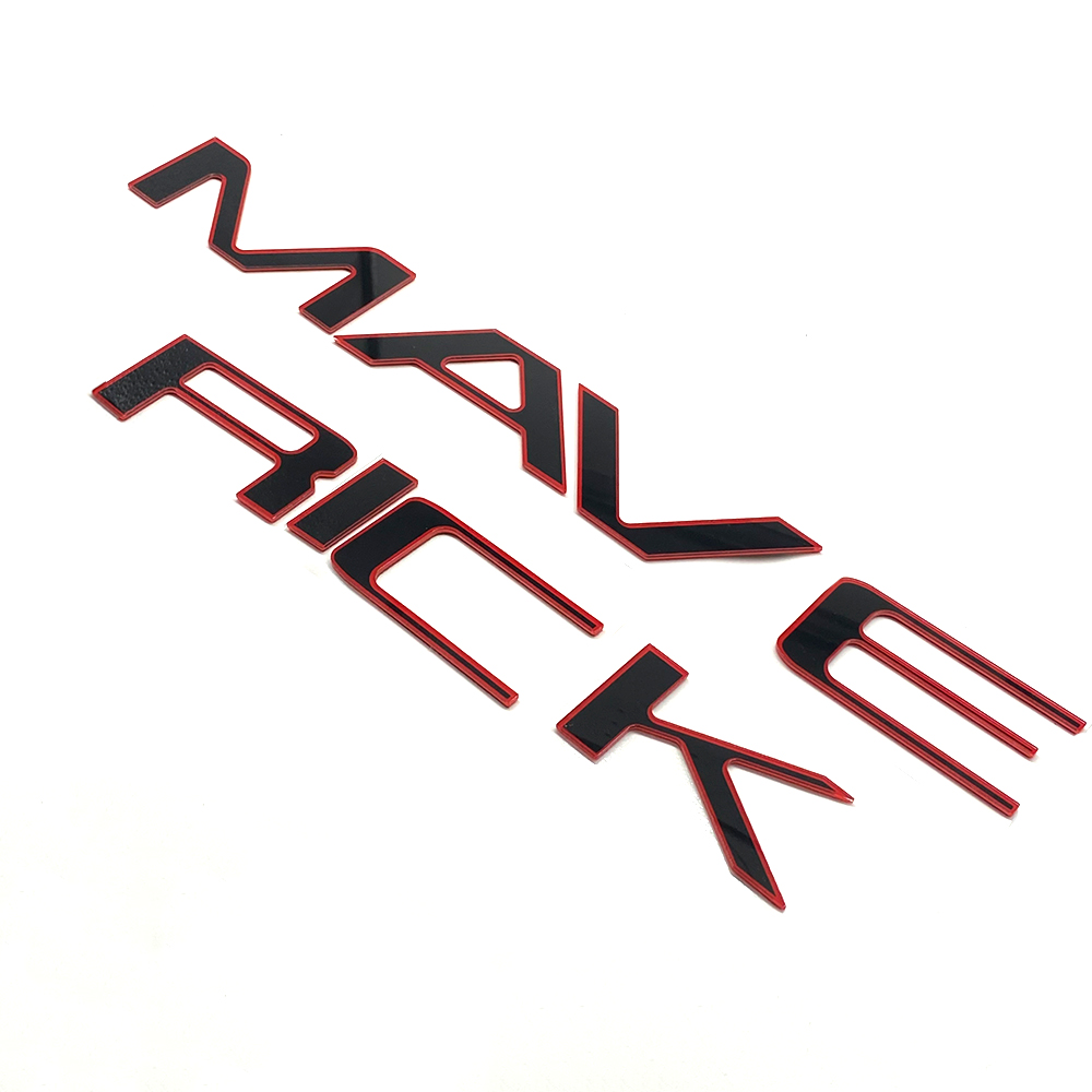 Ford MAVERICK 2022-2023 Letters Rear Tailgate Emblems Nameplate 3D Decal Sticker Balck Red