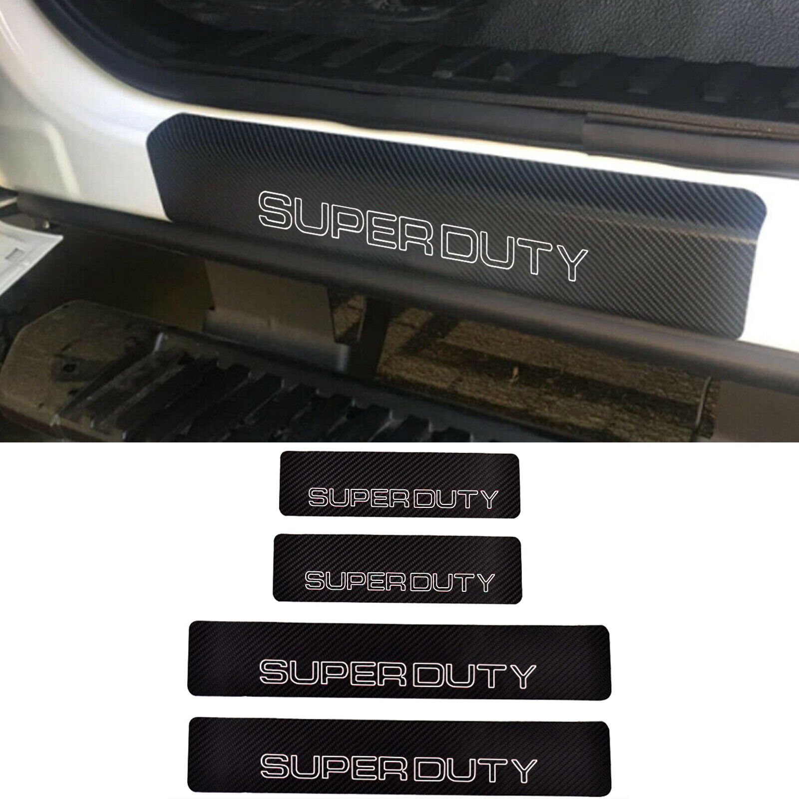   Ford F-250 F-350 Super-Duty Door Sill Scuff Covers Protector Stickers Decals 4PCS SET