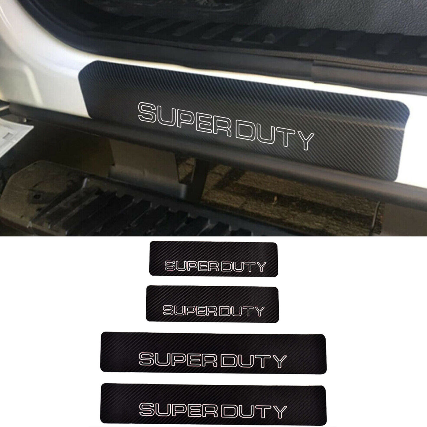   Ford F-250 F-350 Super-Duty Door Sill Scuff Covers Protector Stickers Decals 4PCS SET