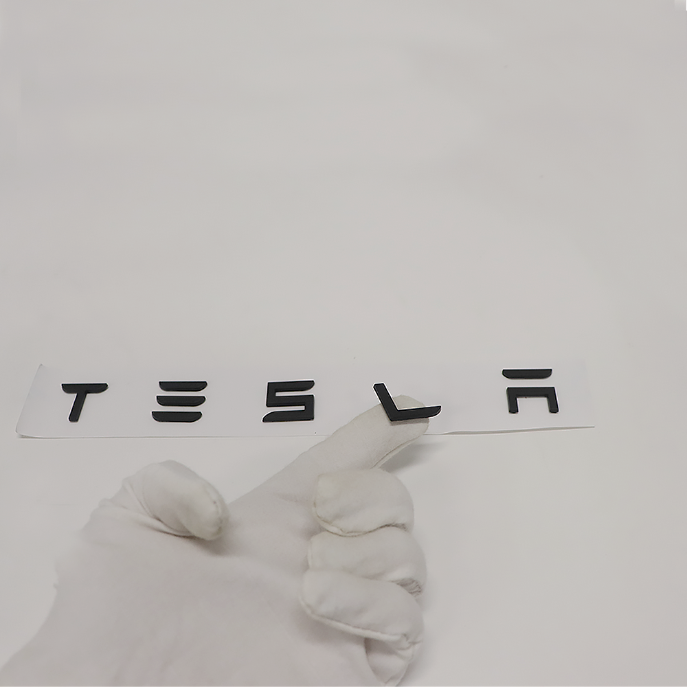 Tesla Model 3/X/Y/S ABS Plastic Tailgate Insert Letters Gloss Black