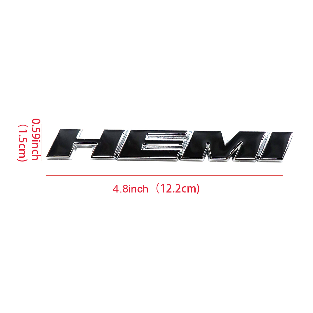 2Pcs 2011-2019  Charger Challenger Metal Hemi Badge Black Chrome Dodge 68085330AC